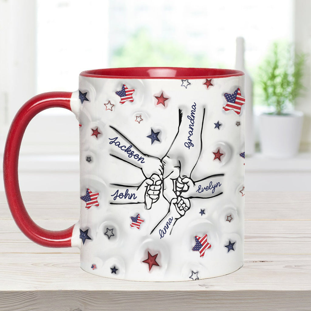 Proud Grandma Mom Aunt - Personalized Grandma Accent Mug