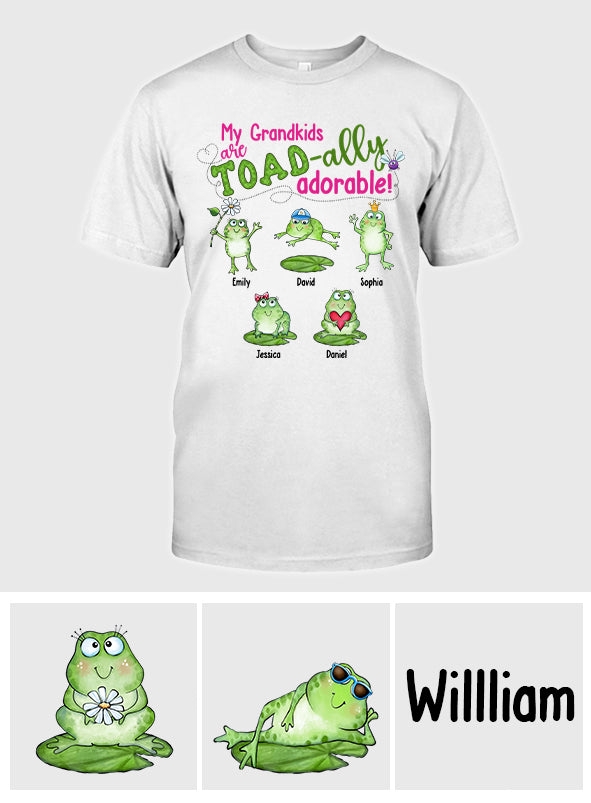 Mes petits-enfants sont Toad-ally - T-shirt et sweat à capuche personnalisés pour grand-mère