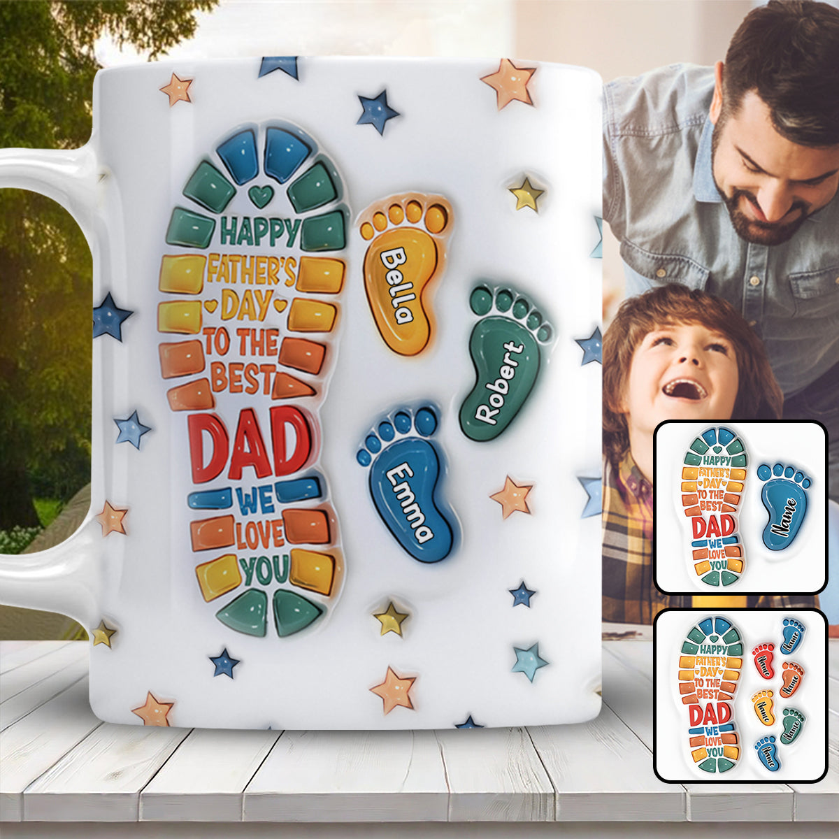 Happy Father's Day To The Best Dad - Personalized Father Mug