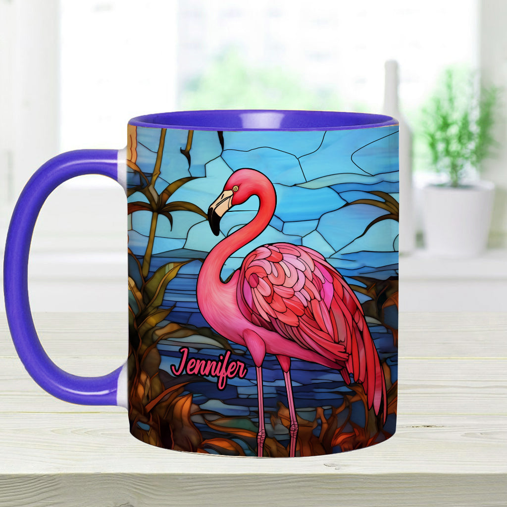 Personalisierte Tasse mit Flamingo-Motiv – Liebe Flamingos!