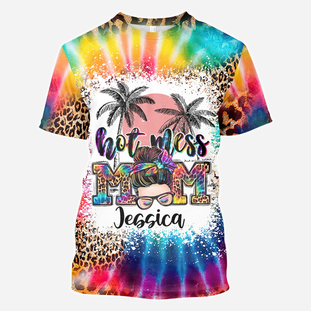 Hot Mess Mom - Personalized Mother All Over Shirt