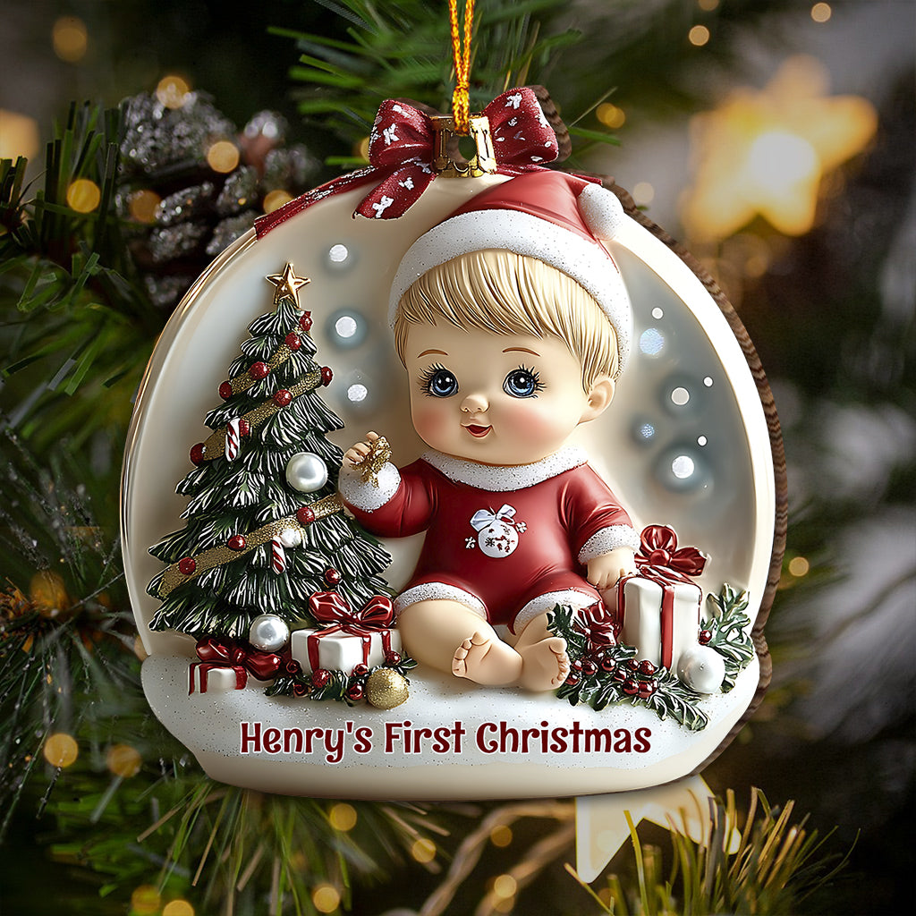 Erstes Weihnachtsfest für Babys – Personalisierter Neugeborenen-Weihnachtsschmuck