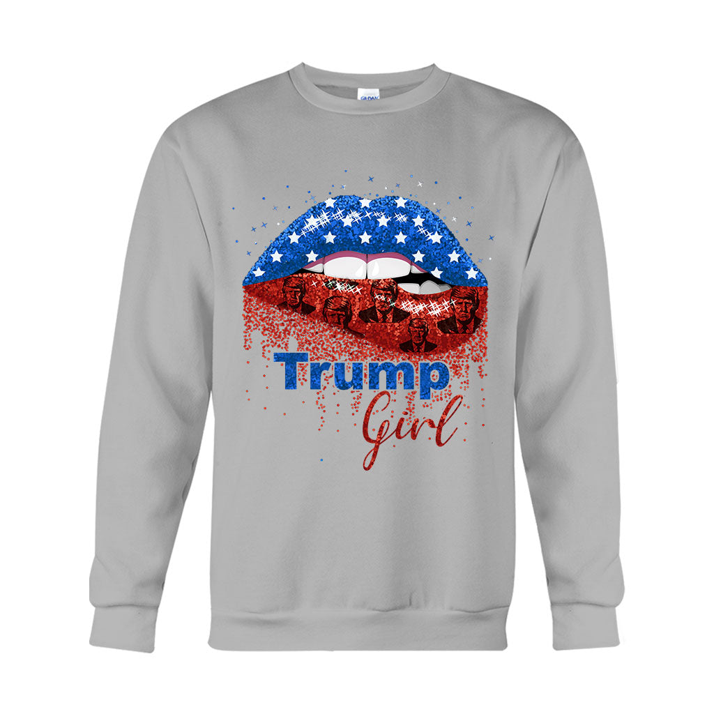 American Lips Trump Girl 2024 – T-Shirt und Hoodie