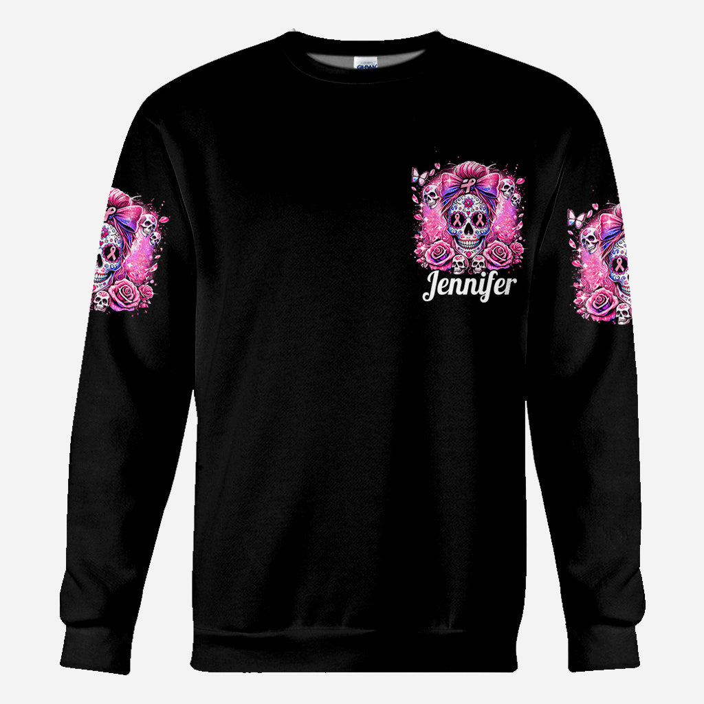 En octobre, on porte du rose - T-shirt personnalisé intégral pour la sensibilisation au cancer du sein