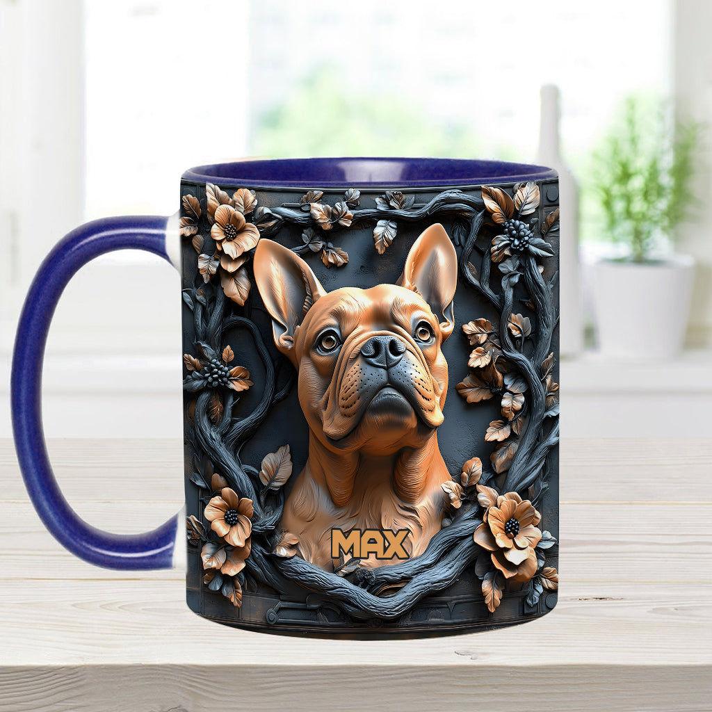 Mug personnalisé avec motif chien « Lovely Frenchie »