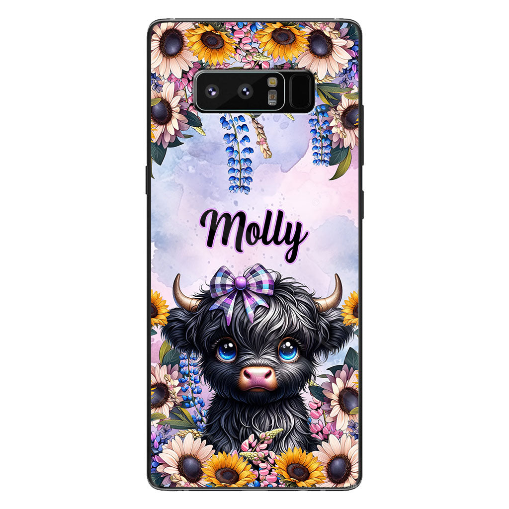 Cute Little Highland Cow - Personalized Phone Case