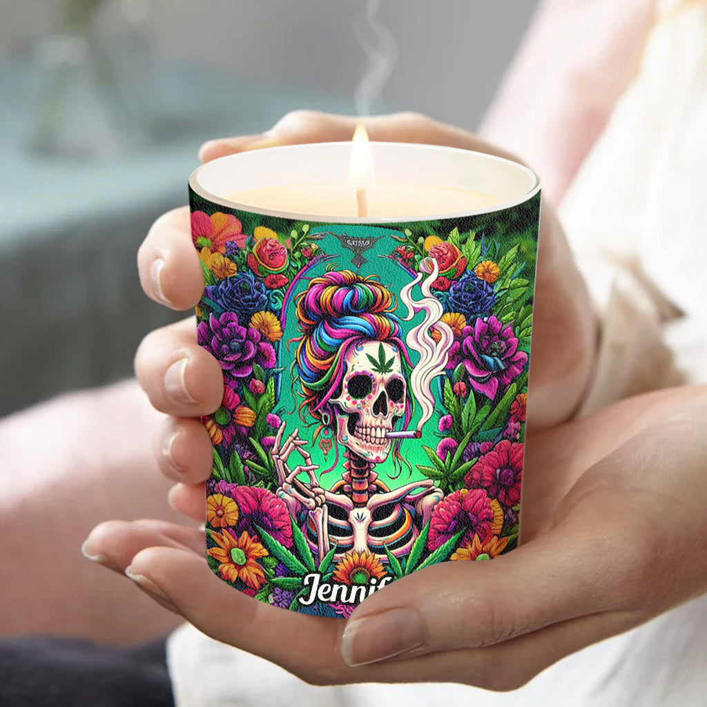 Oh Shit! Can You Still Smell The Weed? - Personalized Weed Candle With Wooden Lid