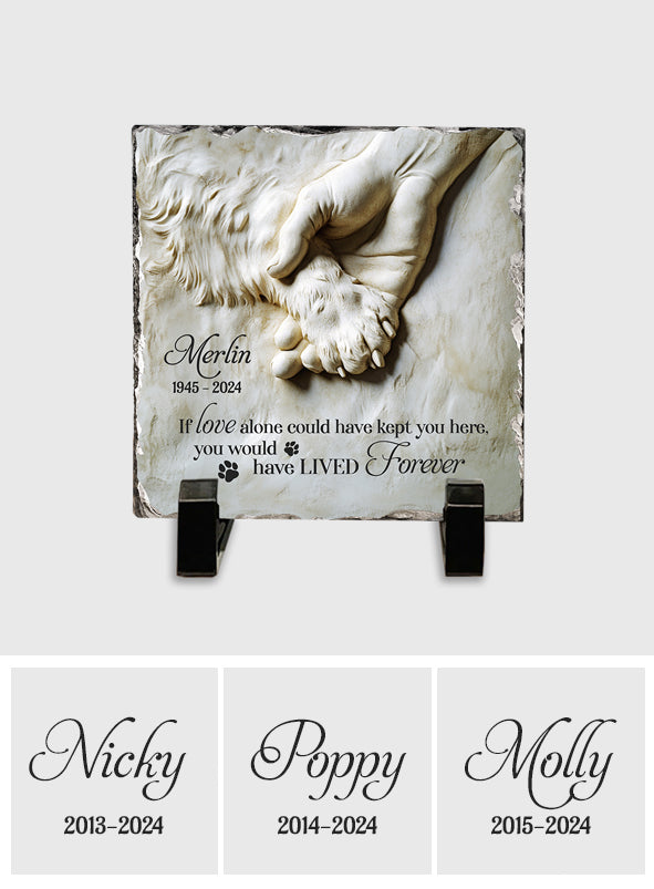 I Hold Youe Paw In My Hand - Personalized Dog Square Shaped Stone