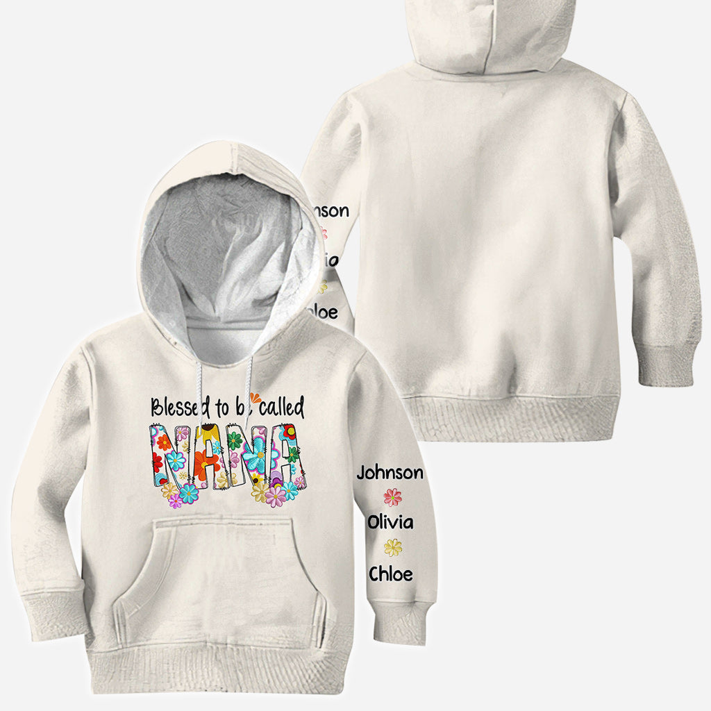 Blessed To Be Called Nana Floral Style - Personalized Grandma All Over Shirt