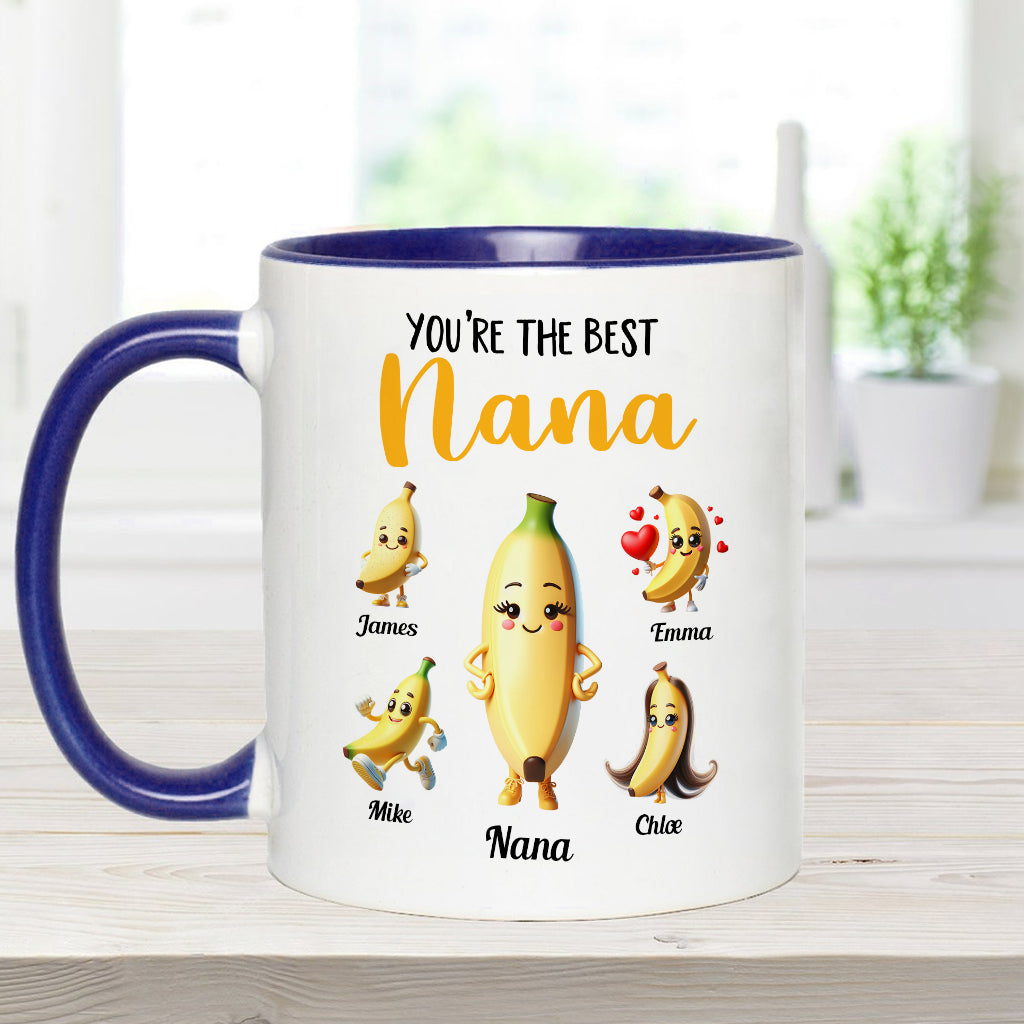 Best Nana Ever - Personalized Grandma Accent Mug
