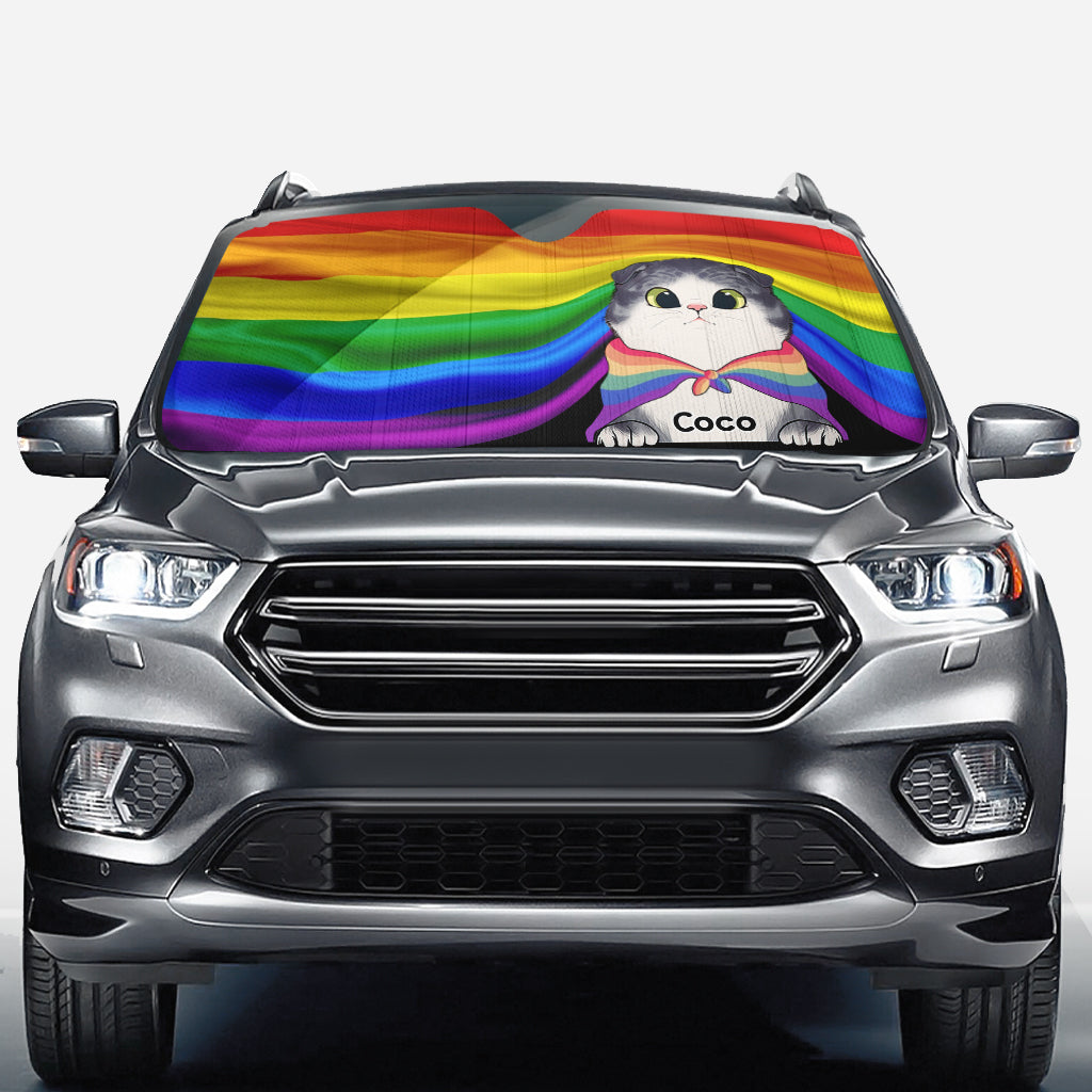 Pride Cat - Personalized Cat Car Sunshade