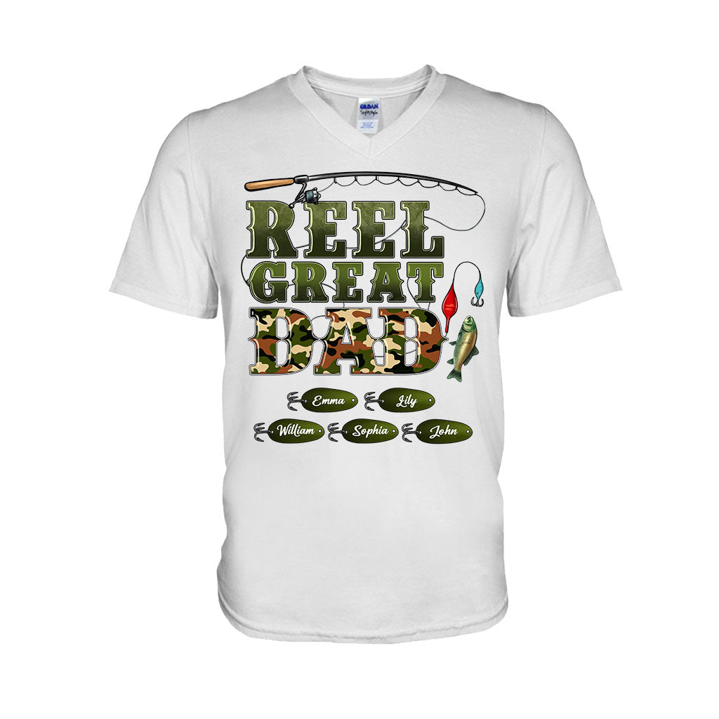 Western Reel Great Dad Camouflage - Personalized Father T-shirt And Hoodie