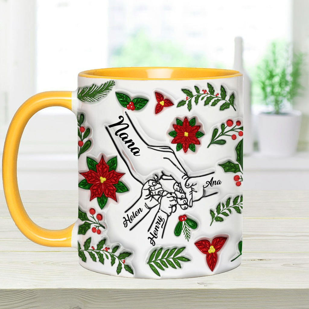 Tiens-moi la main, tiens-moi le cœur - Mug personnalisé pour grand-mère