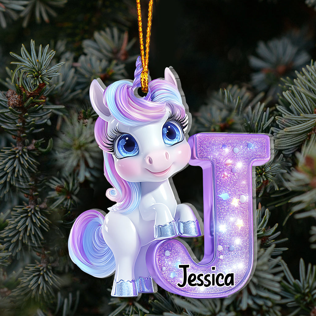 Cartoon Unicorns - Personalized Kid Ornament
