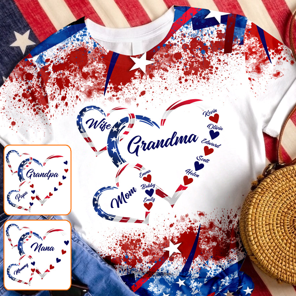 Wife Mom Nana - Personalized Grandma All Over Shirt