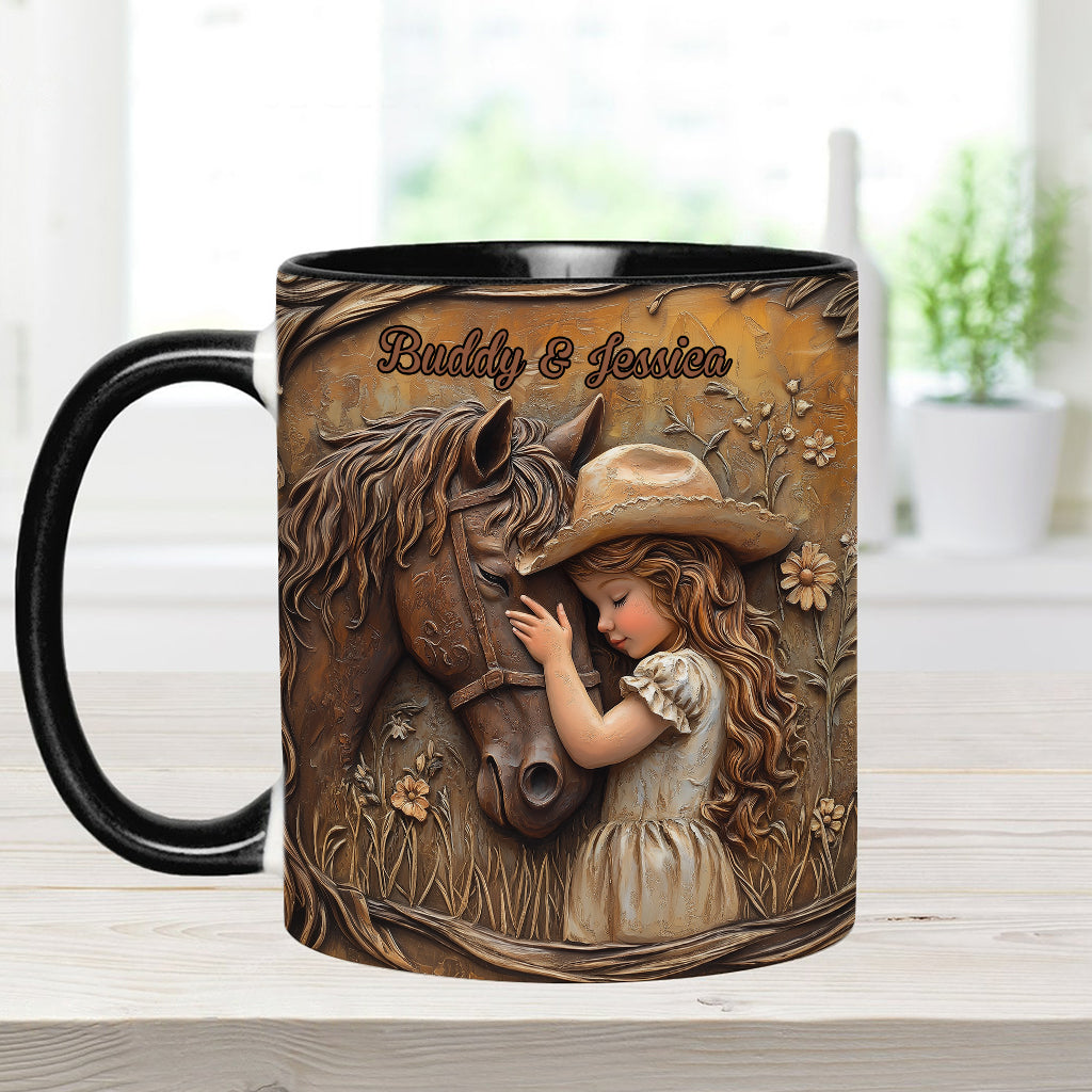 Just A Girl Who Loves Horse - Personalized Horse Accent Mug