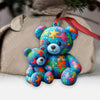 Mama Bear - Autism Awareness Custom Shaped Ornament