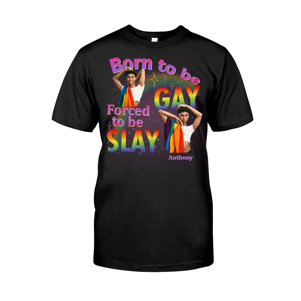 Geboren, um schwul zu sein, ist man gezwungen, zu glänzen – Personalisiertes LGBT-Unterstützungs-T-Shirt und Hoodie