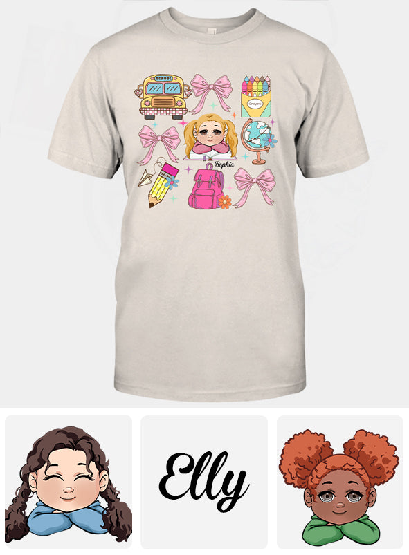 Back to School Coquette - Personalized Kid T-shirt And Hoodie