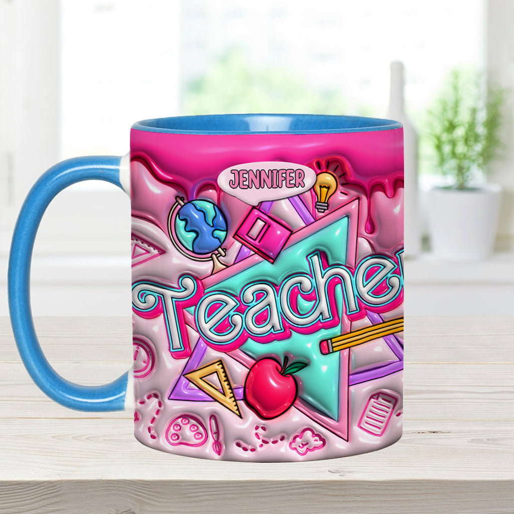 Mug rose gonflable personnalisé pour enseignant
