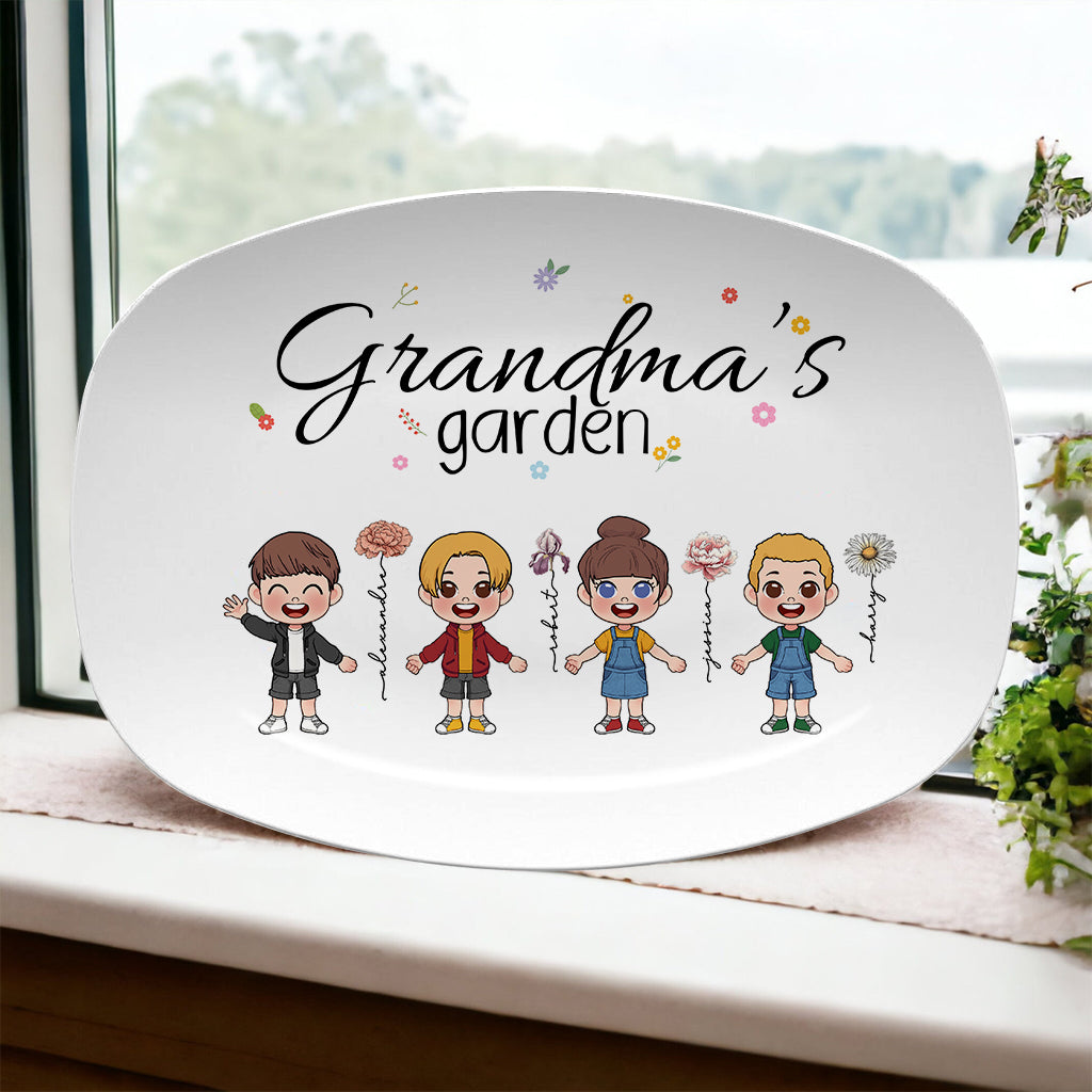 If Nana Were Flowers - Personalized Grandma Plate