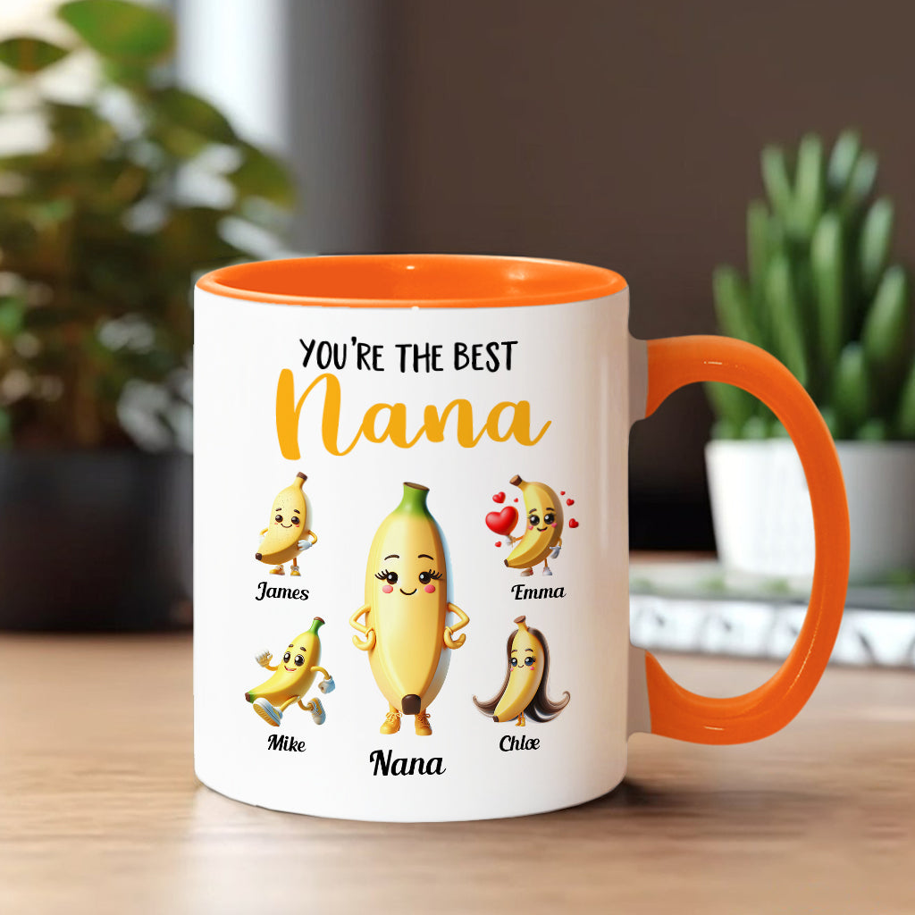 Best Nana Ever - Personalized Grandma Accent Mug