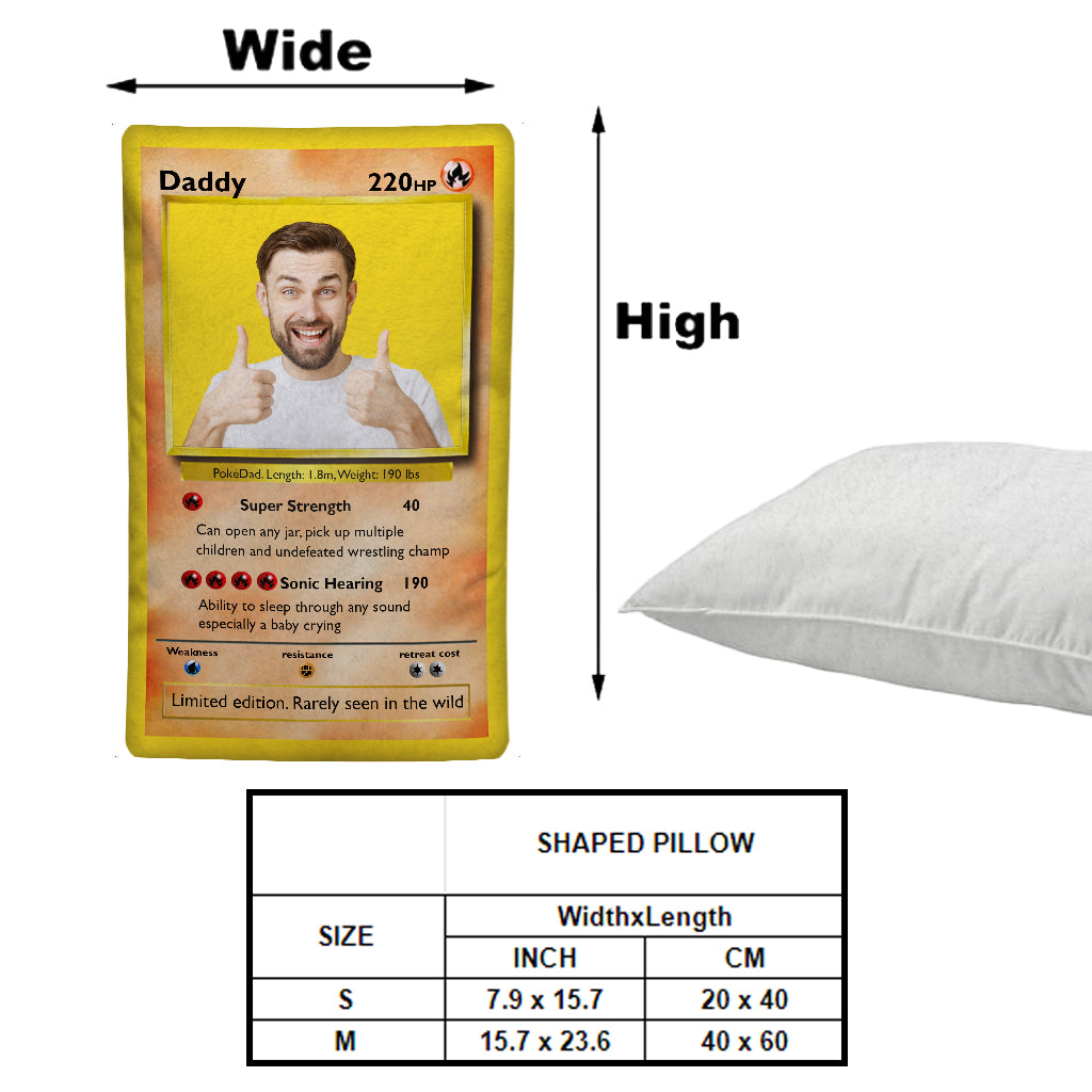 Poke Dad Best Dad Ever - Personalisiertes Kissen in Form eines Monster Trainers