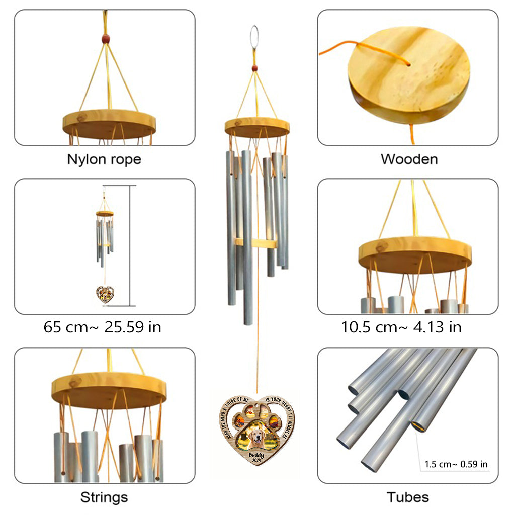 Hör den Wind und denk an mich – personalisiertes Windspiel für Hunde