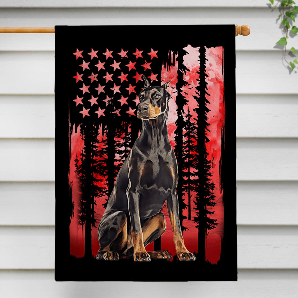 Drapeau rouge pour la fête de l'indépendance - Drapeau personnalisé pour niche pour chien