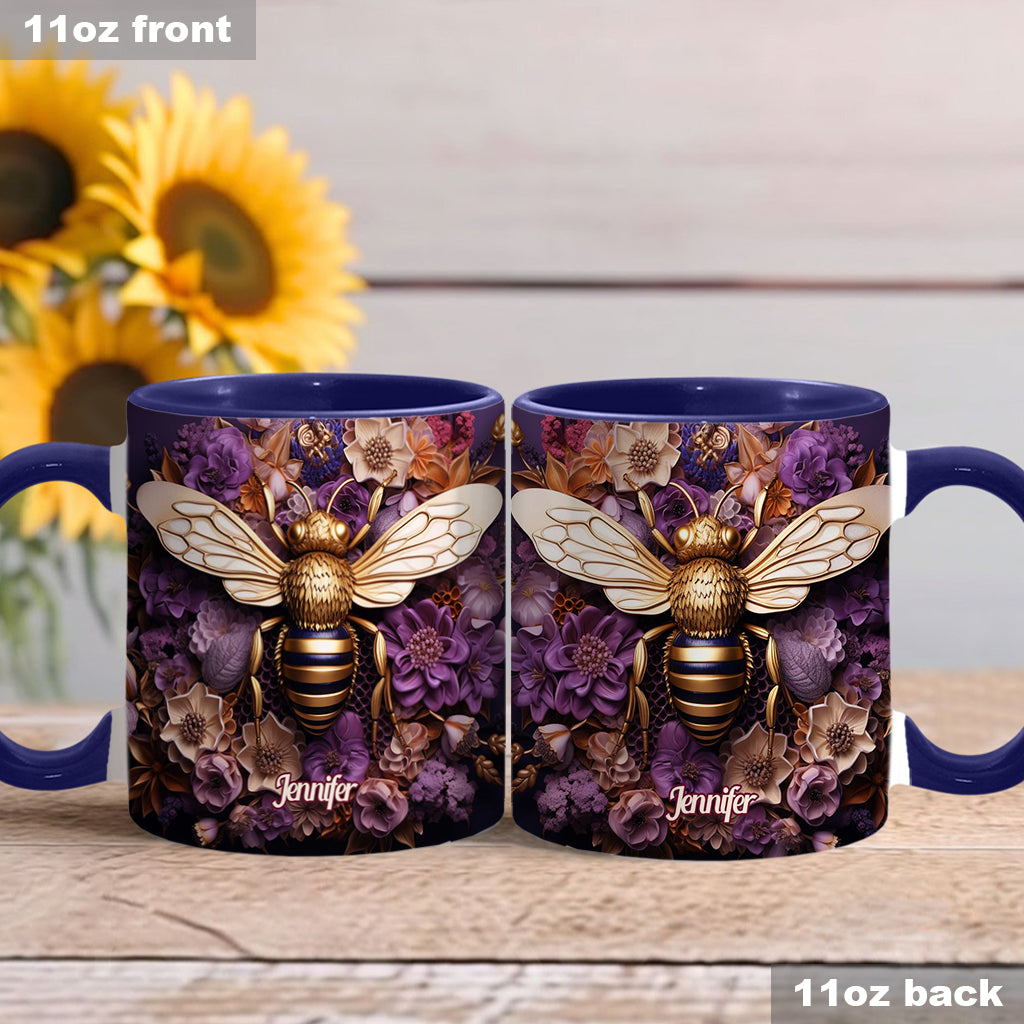 Mug personnalisé Bee Happy Golden Bee - Motif abeille