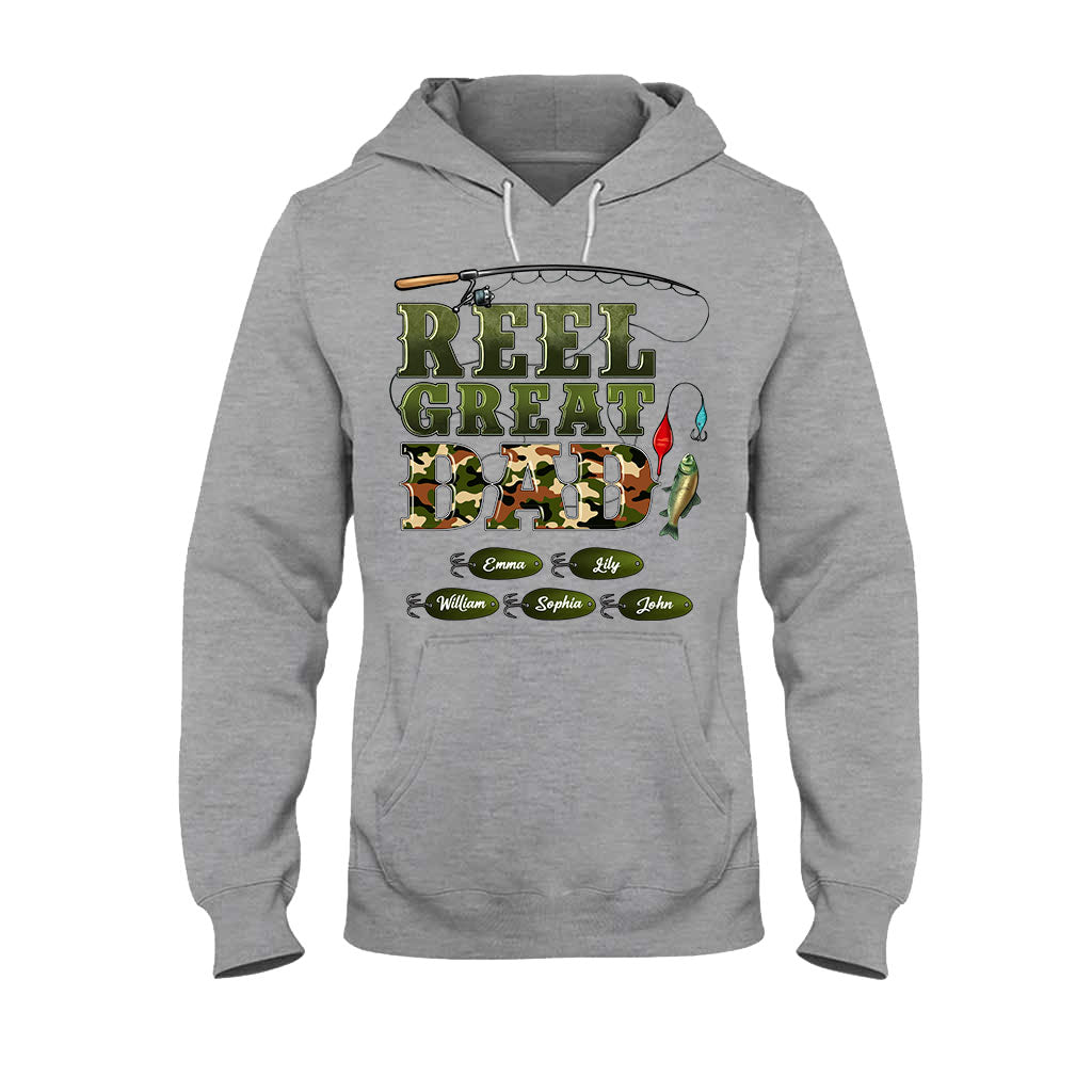 Western Reel Great Dad Camouflage - Personalized Father T-shirt And Hoodie