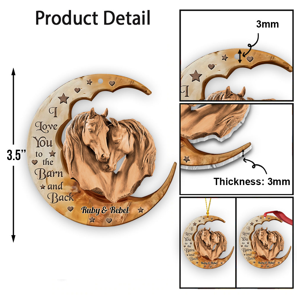 De notre premier baiser - Ornement cheval personnalisé