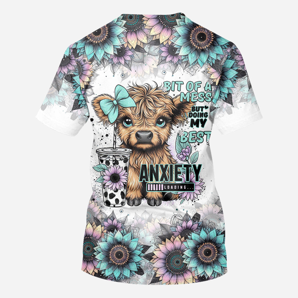 Ein bisschen chaotisch, aber ich gebe mein Bestes – personalisiertes Allover-Shirt