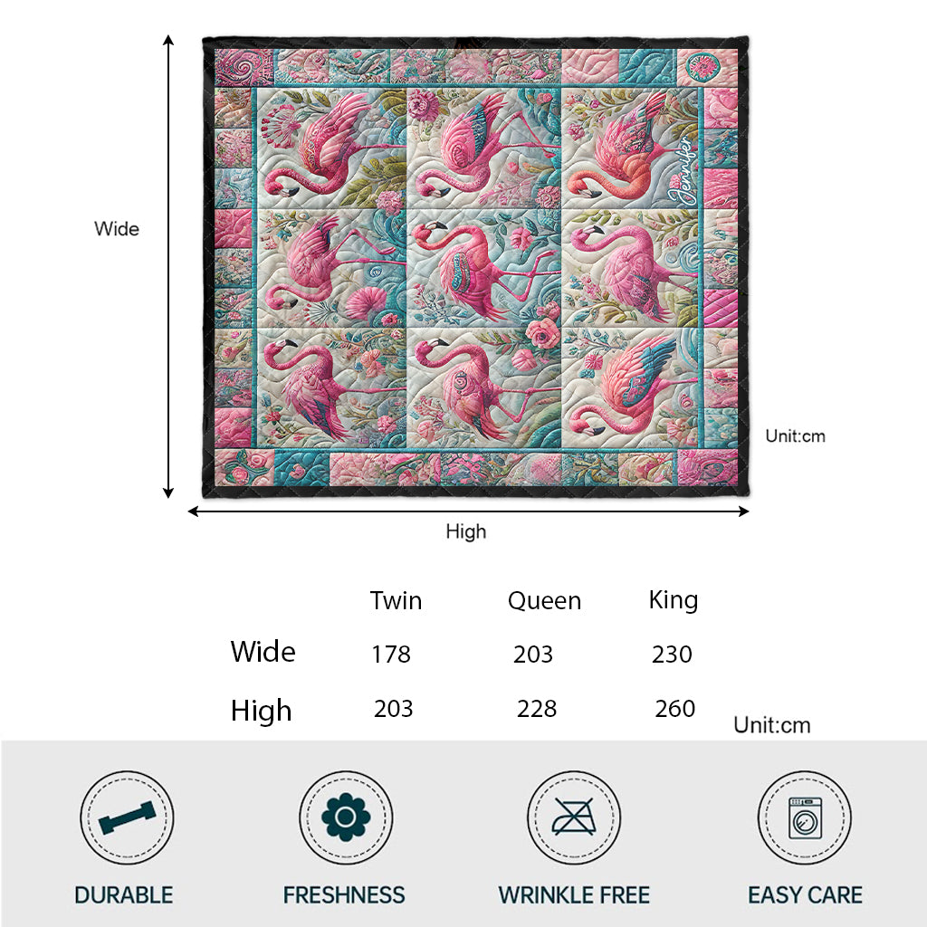 Wunderschöner Flamingo – personalisierte Flamingo-Decke