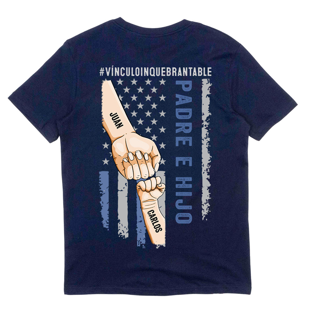 Padre E Hijos Vínculo Inquebrantable - Personalized Father T-shirt and Hoodie