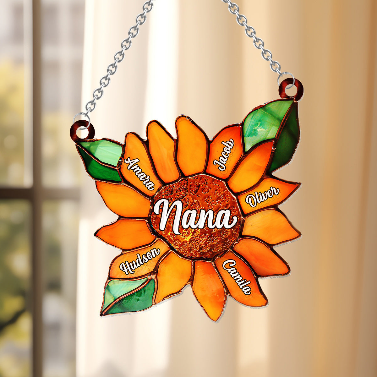 Blessed To Be Called Nana Grandma Gigi - Personalized Grandma Window Hanging Suncatcher Ornament