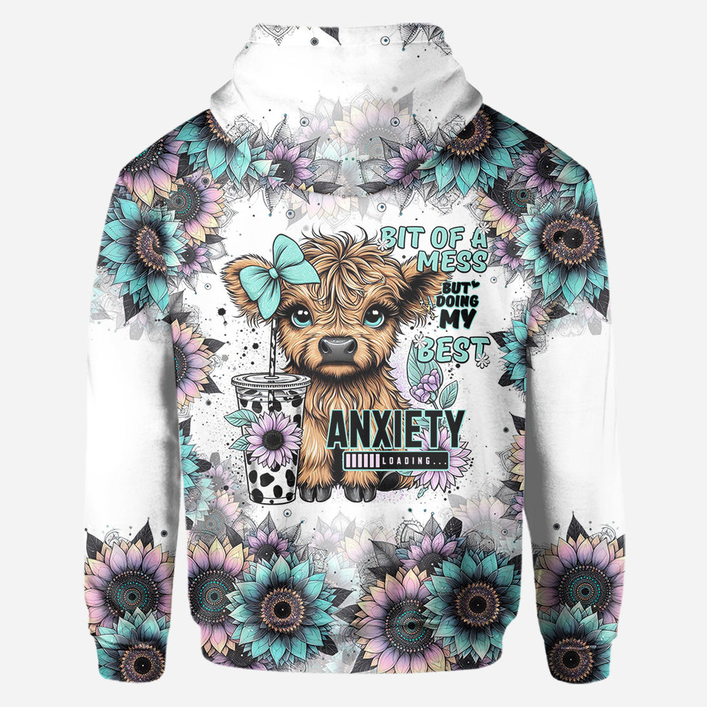 Ein bisschen chaotisch, aber ich gebe mein Bestes – personalisiertes Allover-Shirt