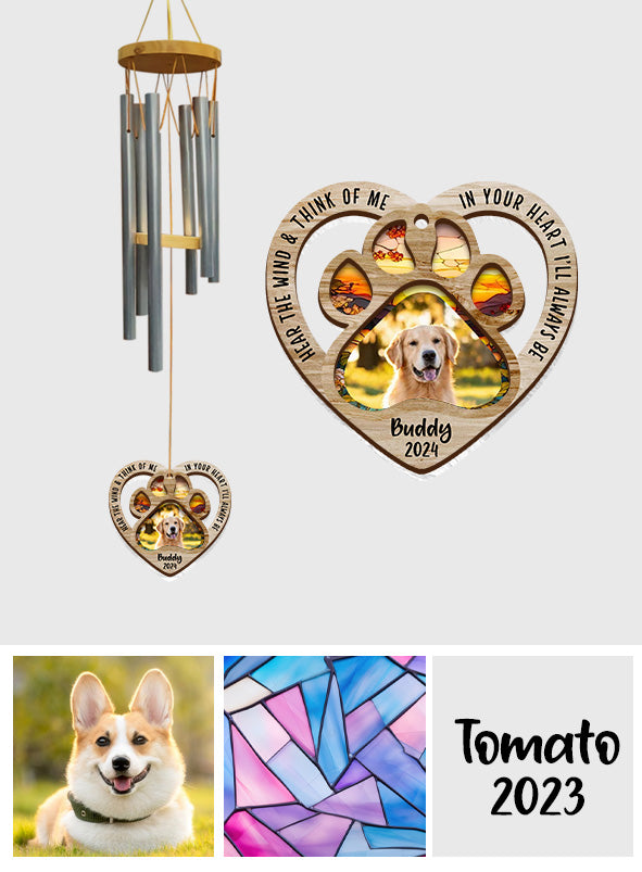 Hör den Wind und denk an mich – personalisiertes Windspiel für Hunde