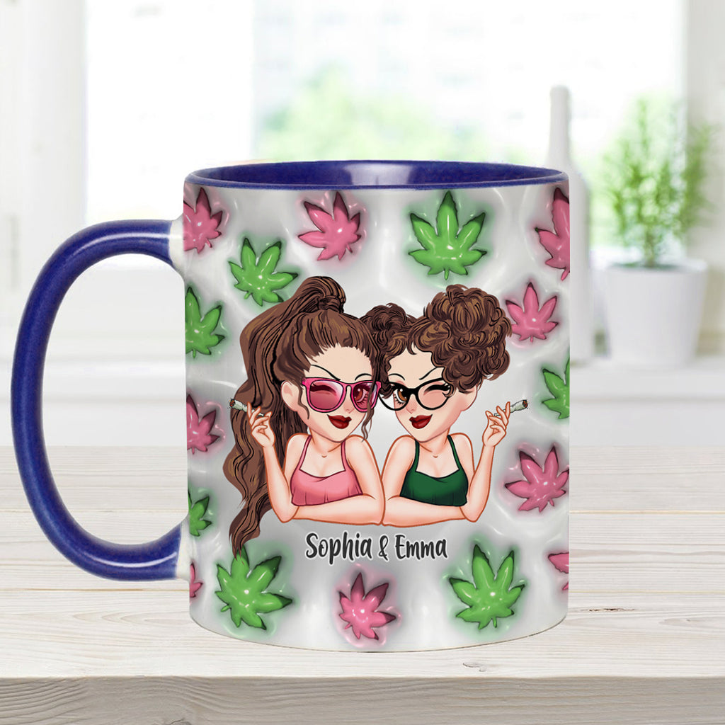 Meilleurs potes pour toujours - Mug personnalisé avec motif cannabis
