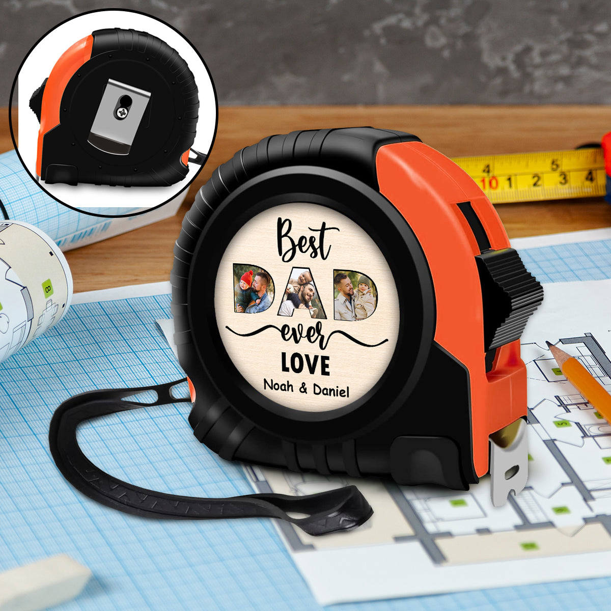 Mommy/ Daddy/ Mom/ Dad.... - Personalized Father Measure Tape