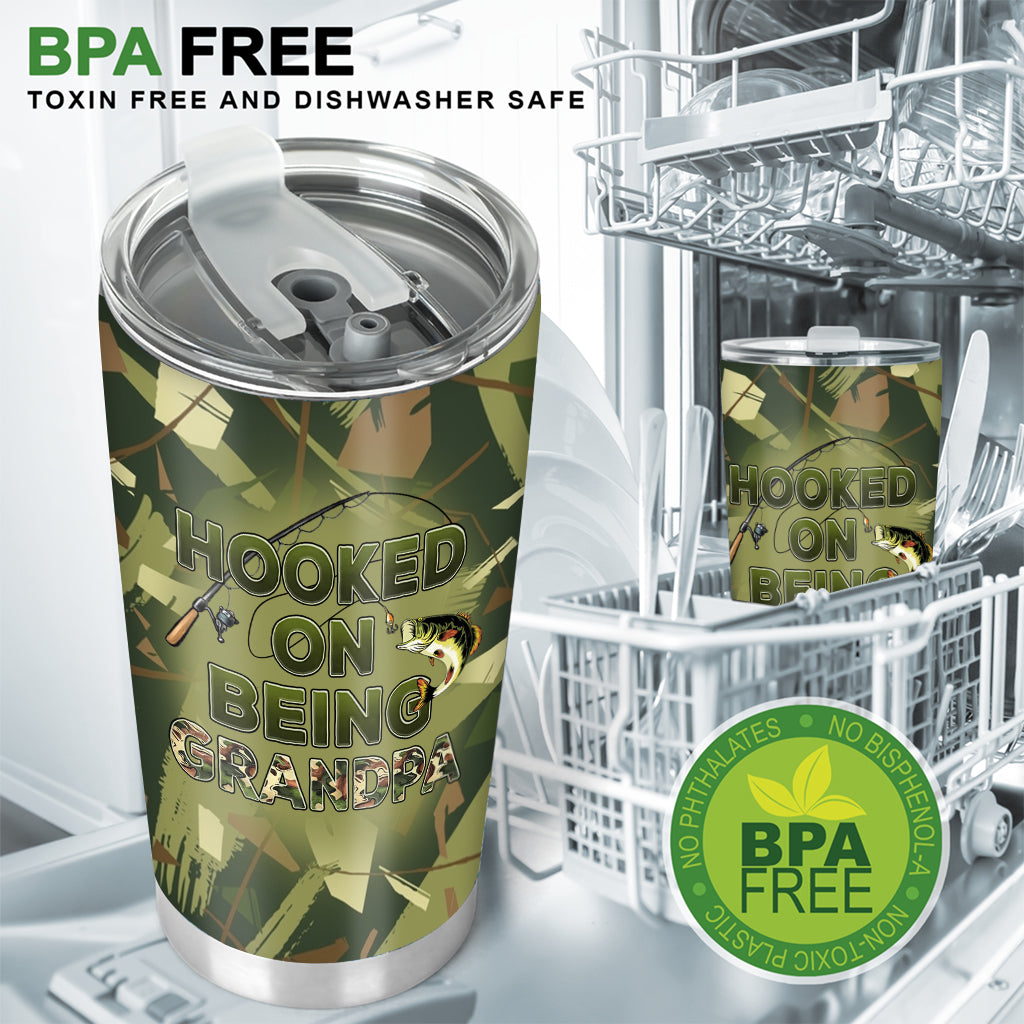 Western Reel Great Dad Camouflage - Personalized Father Tumbler