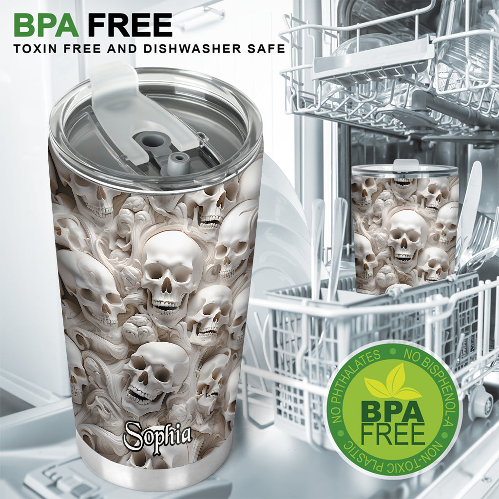 White Bones - Personalized Skull Tumbler