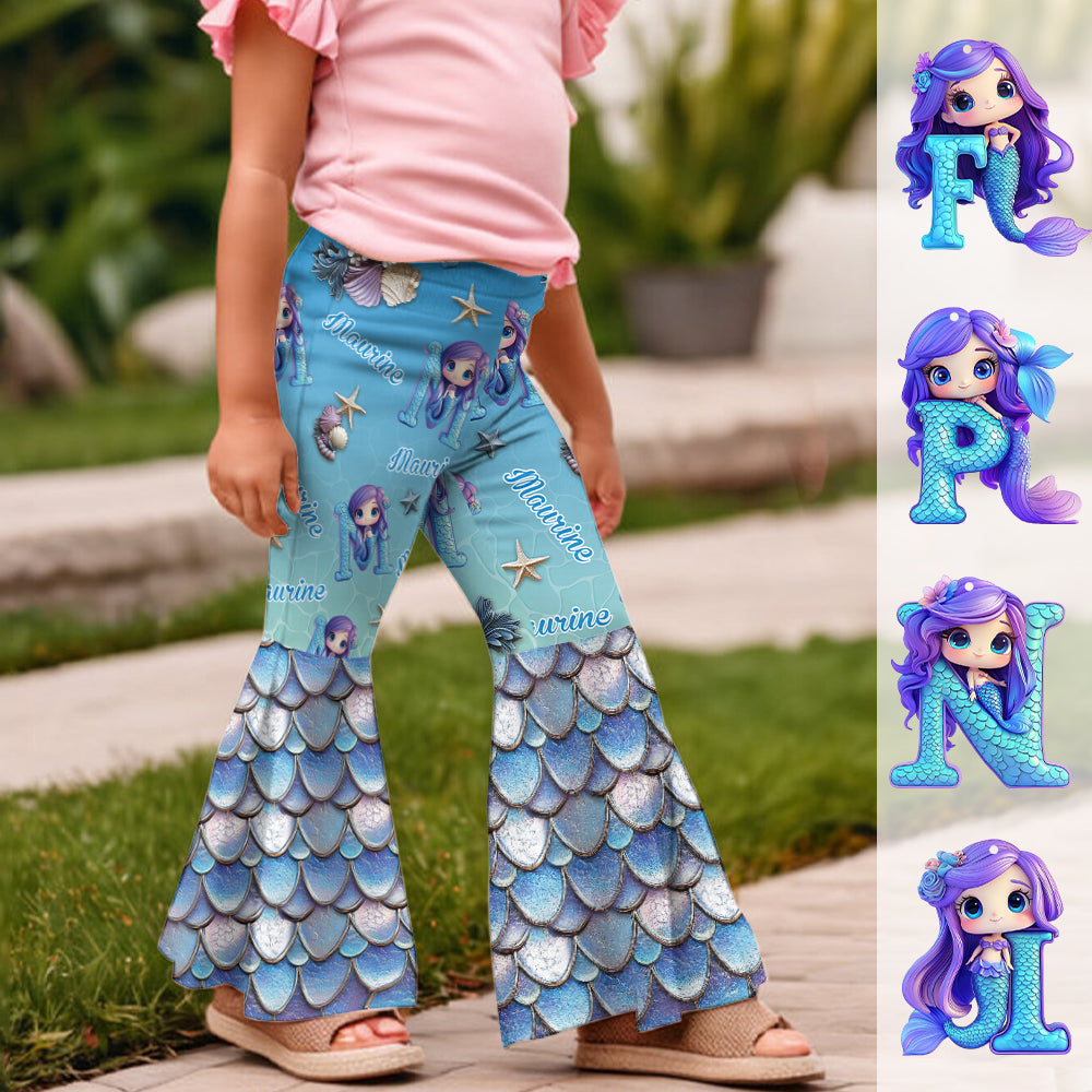 Beautiful Mermaid - Personalized Kid Kid Flare Leggings