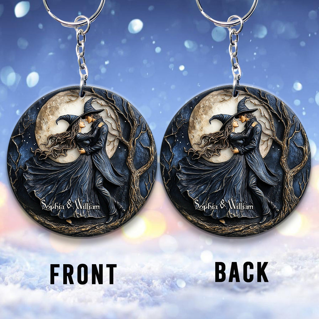 True Love Never Dies - Personalized Witch Keychain