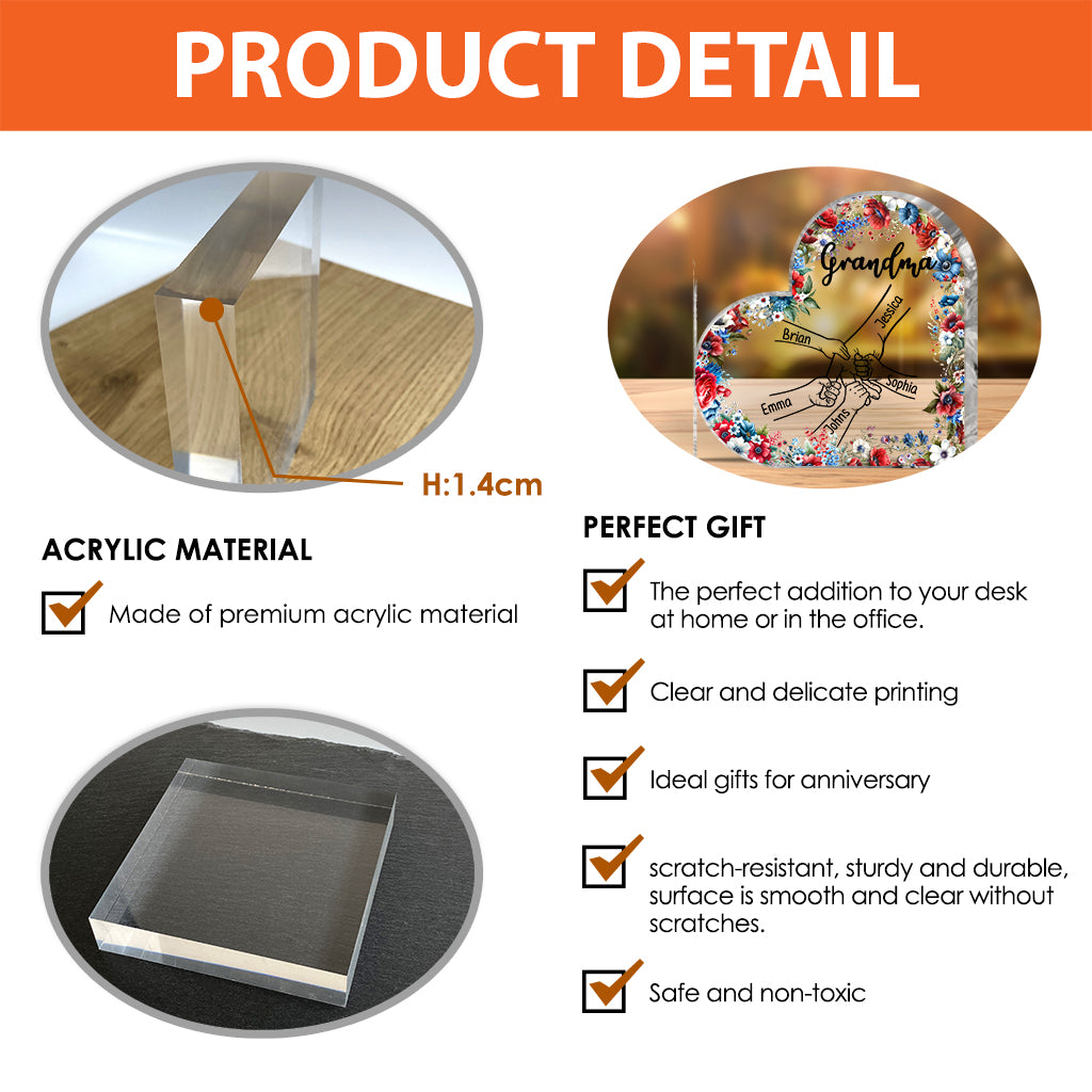 Grandma's Life 4th Of July - Personalized Grandma Custom Shaped Acrylic Plaque