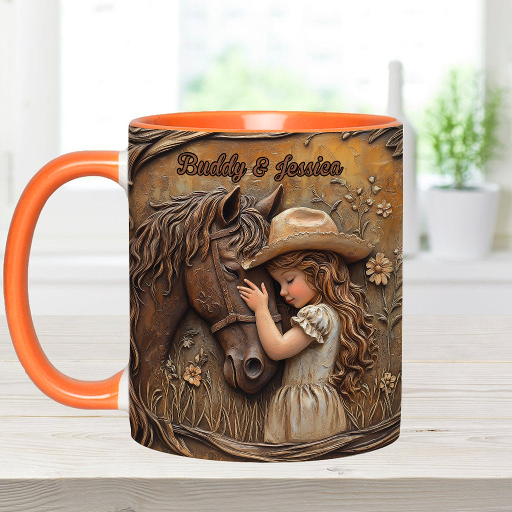 Just A Girl Who Loves Horse - Personalized Horse Accent Mug