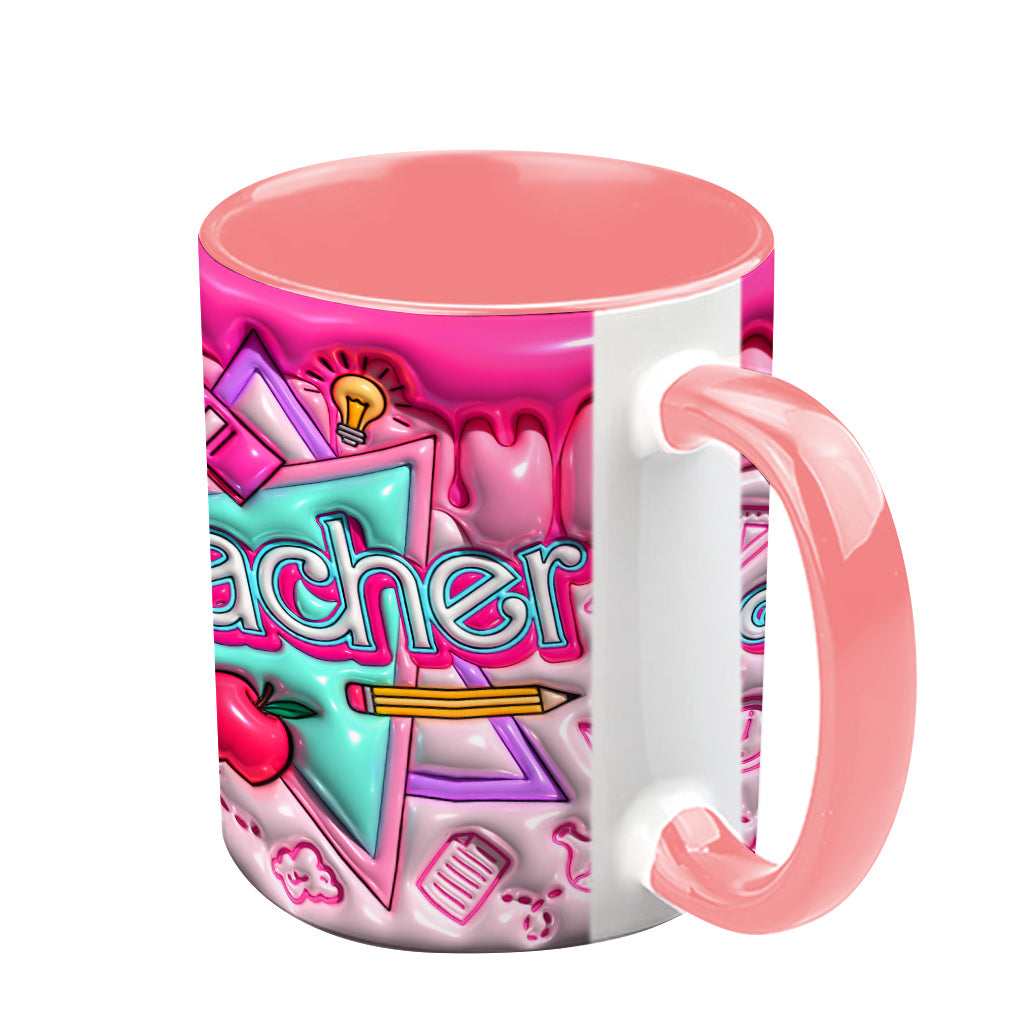 Mug rose gonflable personnalisé pour enseignant