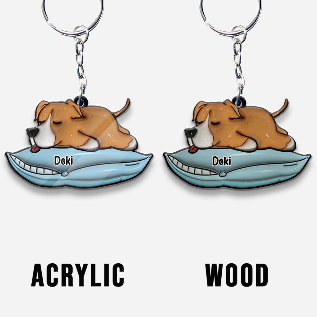 I Love My Dogs - Personalized Dog Keychain