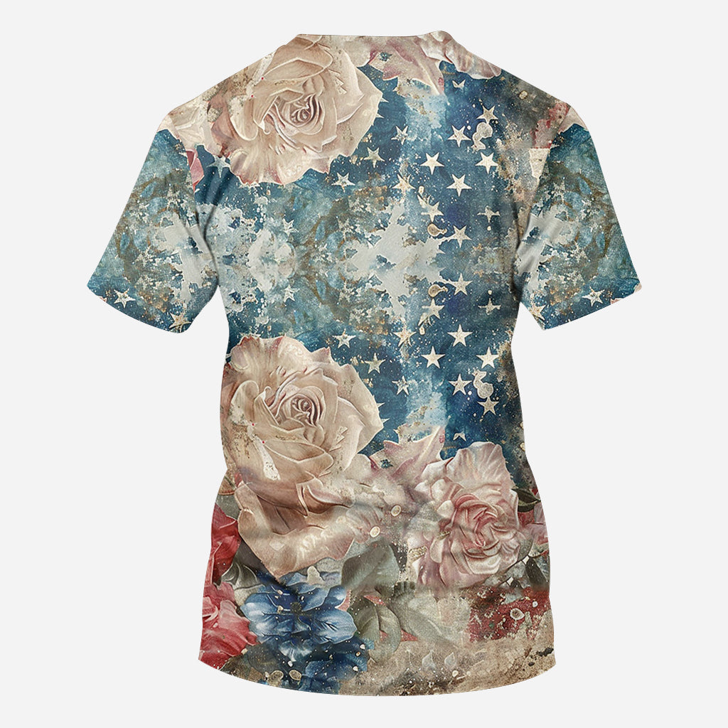 T-shirt personnalisé « Cowgirl américaine » - T-shirt intégral « Country Girl »