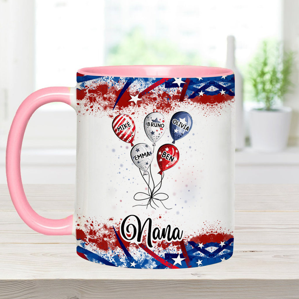 Grandma's Sweethearts - Personalized Grandma Accent Mug